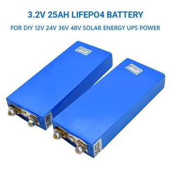 3,2 В 25Ah Lifepo4 Аккумуляторная батарея 25000 мАч Литий-железо-Фосфатные Глубокие Циклы для Diy 12 В 24 В 36 В 48 В Солнечной Энергии ИБП Мощность