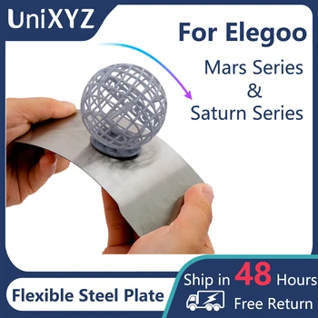 Пластина для сборки из смолы UniXYZ Магнитный лист 225x128 мм 3D принтер Гибкая Пластина из смолы для Elegoo Saturn 2 8K и Elegoo Mars 2 3 Pro