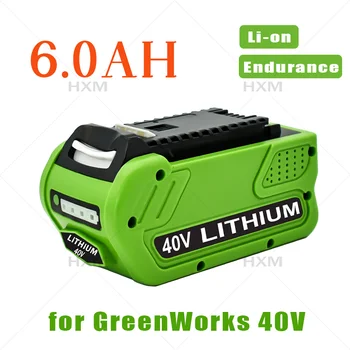 Фирменная новинка 40 В 6000 мАч для GreenWorks Литий-ионная Аккумуляторная Батарея 29462 29472 29282 G-MAX GMAX Газонокосилка Электроинструмент Батарея