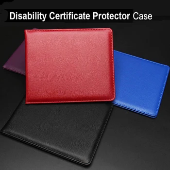 Новый Держатель для инвалидов, Защитный чехол для документов из искусственной кожи, зажим для защиты инвалидности, Защитный чехол для удостоверения личности