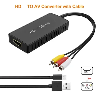 HD-AV конвертер HD-видео Аудио Адаптер Поддерживает PAL/NTSC, совместимый с Roku Streaming Stick Blu-ray Player HD Box
