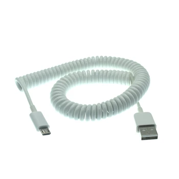 Пружинный кабель для передачи данных от USB 2.0 до Micro USB, Спиральный 5-контактный адаптер, Цифровые кабели для зарядки данных от USB, Разъем для USB-зарядного устройства