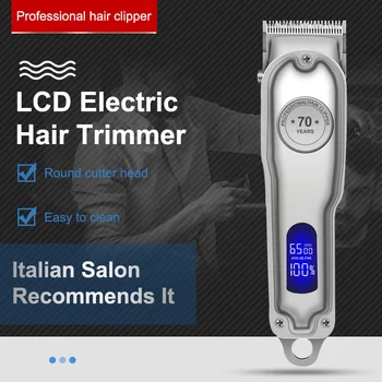 ЖК-электрический Триммер для стрижки волос Для Мужчин, профессиональная машинка для стрижки волос, Парикмахерская Винтажная Перезаряжаемая Машинка для стрижки волос