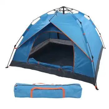 Палатка для кемпинга от 3 до 4 человек, Двухслойная, водонепроницаемая, с защитой от ультрафиолета, Ветрозащитная палатка, укрытие для пикника на открытом воздухе, палатка для кемпинга