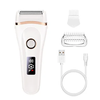 USB Перезаряжаемый женский безболезненный электрический эпилятор для бороды, Водонепроницаемый женский станок для удаления волос, Портативный женский станок для бритья