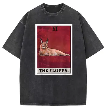Футболки The Floppa Caraca Cat Funny Man, Новый дизайн, женские толстовки, мужские футболки с длинным рукавом в Европе, летняя одежда
