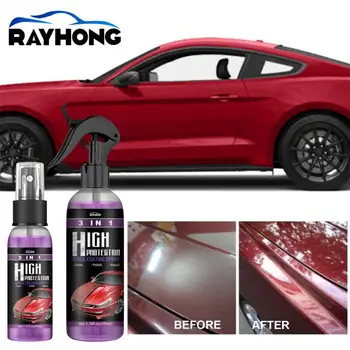 Высокоэффективная защита 3 в 1, быстрый спрей для покрытия автомобиля, чистящий спрей для покрытия, водонепроницаемые средства для мытья и обслуживания автомобилей с защитой от запотевания