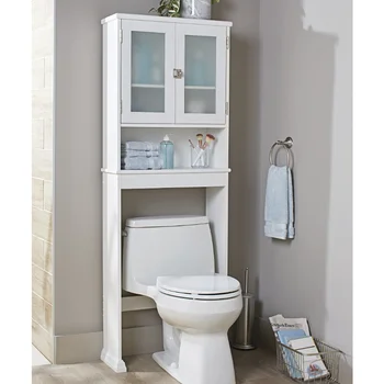 Белый 24,62 дюйма. Экономия места в ванной, 3 яруса, шкаф для хранения в туалете, шкаф для ванной комнаты Better Homes & Gardens