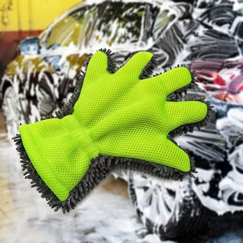 2021 Универсальные Перчатки для мытья автомобилей Из Синели с Пятью Пальцами, Перчатки Для мытья автомобилей Из Микрофибры, Перчатки для Пальцев, Ткань, Инструменты Для Чистки Авто