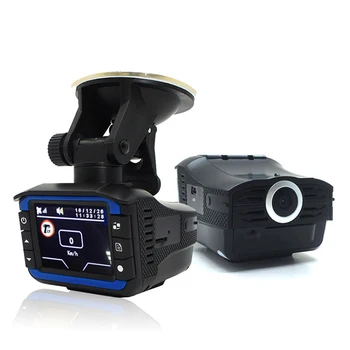 Автомобильный видеорегистратор 2-в-1, видеорегистратор для вождения, Детектор приборной панели, многоязычная камера, радар-детектор, Камера, Черный пластиковый автомобильный видеорегистратор