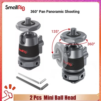 SmallRig 2 шт Мини шаровая головка со съемным креплением для холодного башмака Крепления мониторов и видеоаксессуаров для камеры 2948