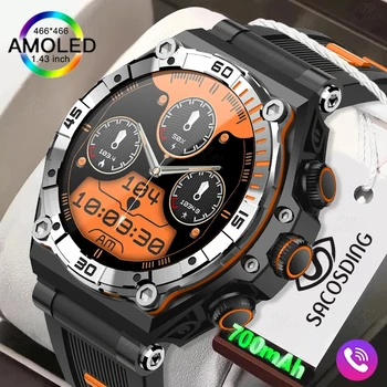2023 Новые Смарт-часы Мужские AMOLED 1,43 Дюймовый HD Экран Bluetooth Вызов Спортивные Фитнес-Часы с пульсом 700 мАч Батарея Smartwatch