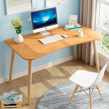 Современный письменный стол домашний компьютерный стол настольный ноутбук студенческий письменный стол офисная спальня стол с ножками из массива дерева