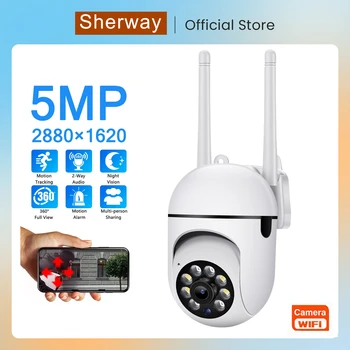 A7 5G WiFi Камеры Скрытого видеонаблюдения 5MP IP-камера HD 1080P IR Полноцветная Ночного Видения Защита Безопасности Движения CCTV Наружная Камера