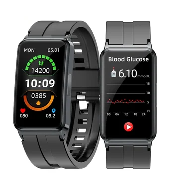 Новые Смарт-часы-браслет EP01 Уровень глюкозы в крови ЭКГ Температура тела Давление Мониторинг кислорода Мужчины Женщины Фитнес-трекер Smartwatch