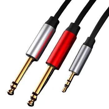 3,5 мм Стерео-двойной кабель на 6,5 оборотов Простой в использовании аудиокабель для мобильных телефонов, компьютерных наушников и другого оборудования