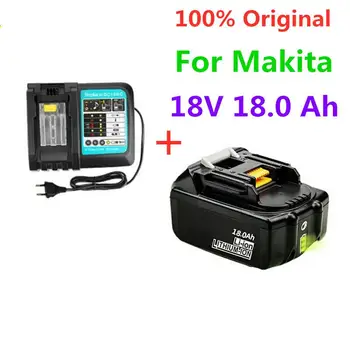 Новый Аккумулятор 18V 18.0Ah 8000mAh литий-ионный Аккумулятор Сменный Аккумулятор для MAKITA BL1880 BL1860 BL1830батарея + Зарядное устройство