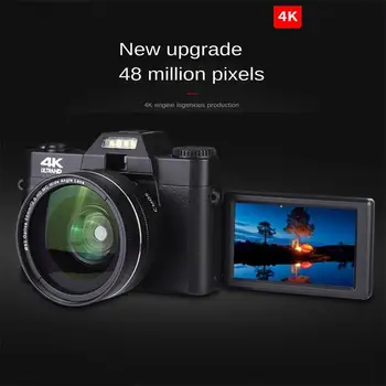 Мини Цифровая камера 48mp 4k Видеокамера для Видеоблогинга, Совместимая С Видеокамерами Youtube 30 кадров в секунду Wifi с 16-кратным Зумом