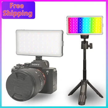 Бесплатная Доставка RGB Video Light Портативная Светодиодная Панель Освещения Камеры 360 ° Полноцветный CRI96 С Регулируемой Яркостью 2500 К-9900к/4000 мАч Перезаряжаемый
