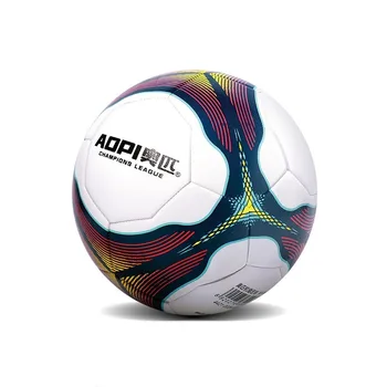 Размер 5 Футбольный мяч для тренировок в помещении и на открытом воздухе, сшитый машинной обработкой, взрывозащищенный противоскользящий мяч для ног