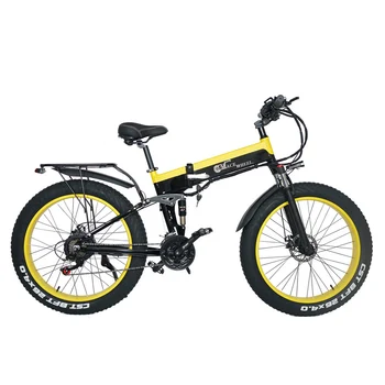 26 Дюймов Складной Электрический велосипед с литиевой батареей, электровелосипед, передняя и задняя амортизация Для мужчин и женщин, Общее