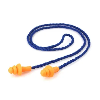 10 Пар мягких силиконовых шнуровых вкладышей для защиты ушей, Беруши в индивидуальной упаковке, Многоразовые Затычки для защиты слуха от шума, наушники