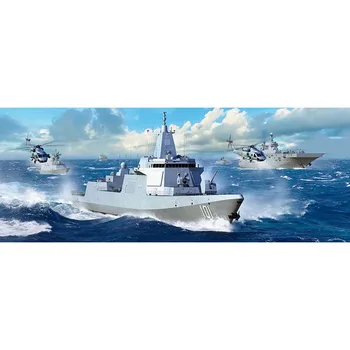 Трубач 1/200 ВМС НОАК Тип 055 Эсминец Статический ВМС Пластиковые Наборы Моделей Кораблей Игрушки Для мальчиков 03620 TH20384-SMT6