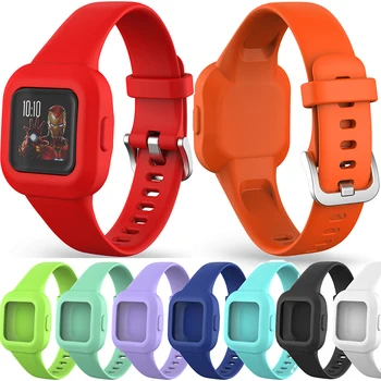 Силиконовый браслет-ремешок для смарт-часов Garmin Fit JR3 JR 3, ремешок с чехлом, Сменные ремешки для детских аксессуаров для часов, ремень