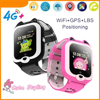 4G Детские смарт-часы IP67 Водонепроницаемые WIFI Телефонные Видеозвонки GPS LBS Трекер Позиционирования Голосовой мониторинг Будильник Умные Часы