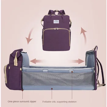 Уличная Портативная Складная Детская Кроватка, сумка для мамы, Новая Многофункциональная сумка для мамы и ребенка с большим Отверстием, Портативный рюкзак